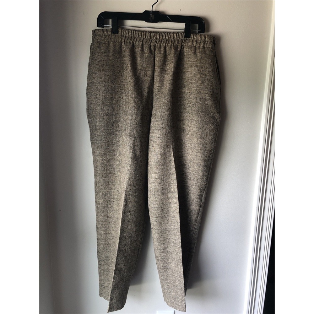 Vintage Diane Richard Beige Women's Trousers Size 18 Elastic Waist